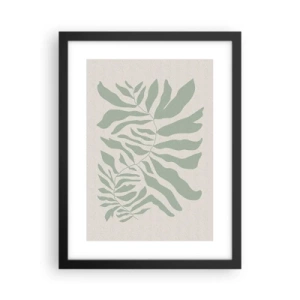 Affiche dans un cadre noir - Poster - Brindille d'émeraude - 30x40 cm