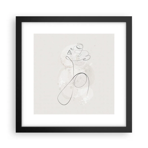 Affiche dans un cadre noir - Poster - Spirale de beauté - 30x30 cm