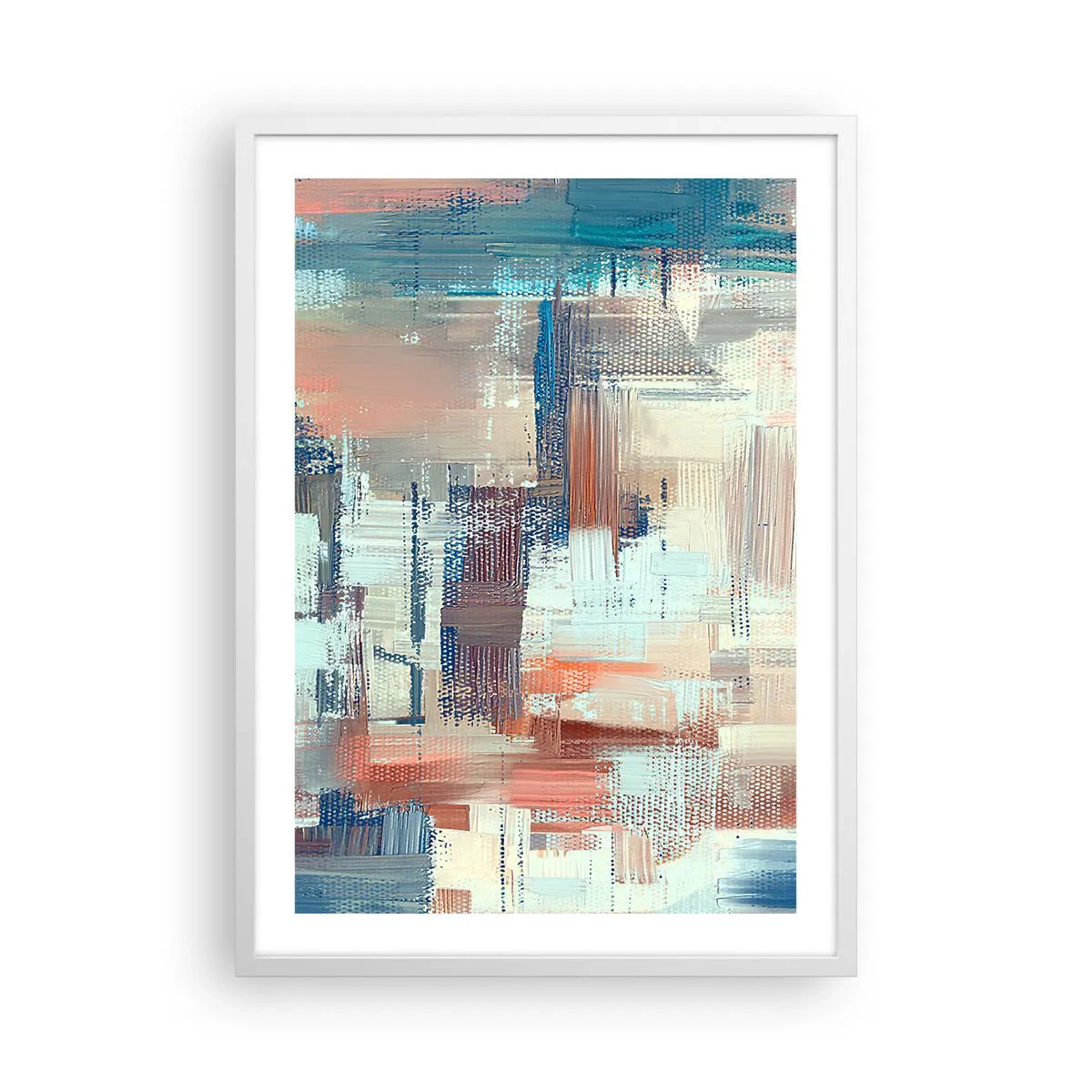 Affiche dans un cadre blanc - Poster - Atteindre la lumière - 50x70 cm