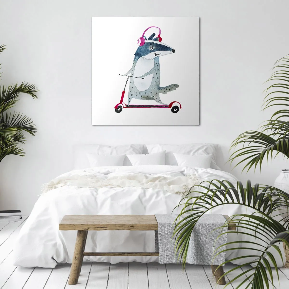 Impression sur toile - Image sur toile - La joie du blaireau - 40x40 cm