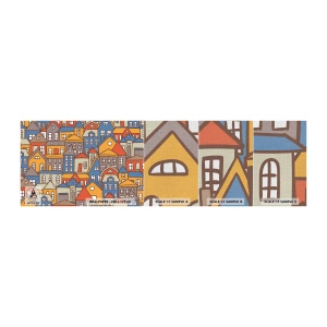 Échantillon de Papier Peint Premium Canvas - Derrière la maison, une maison - Ville, Architecture, Vieille ville - 100x30 cm