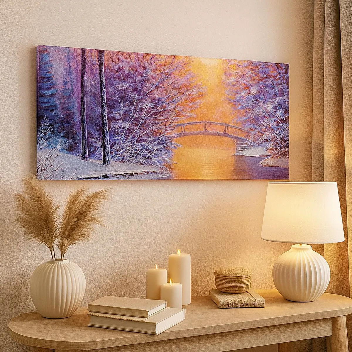 Impression sur toile - Image sur toile - On se rencontre ici - 100x40 cm