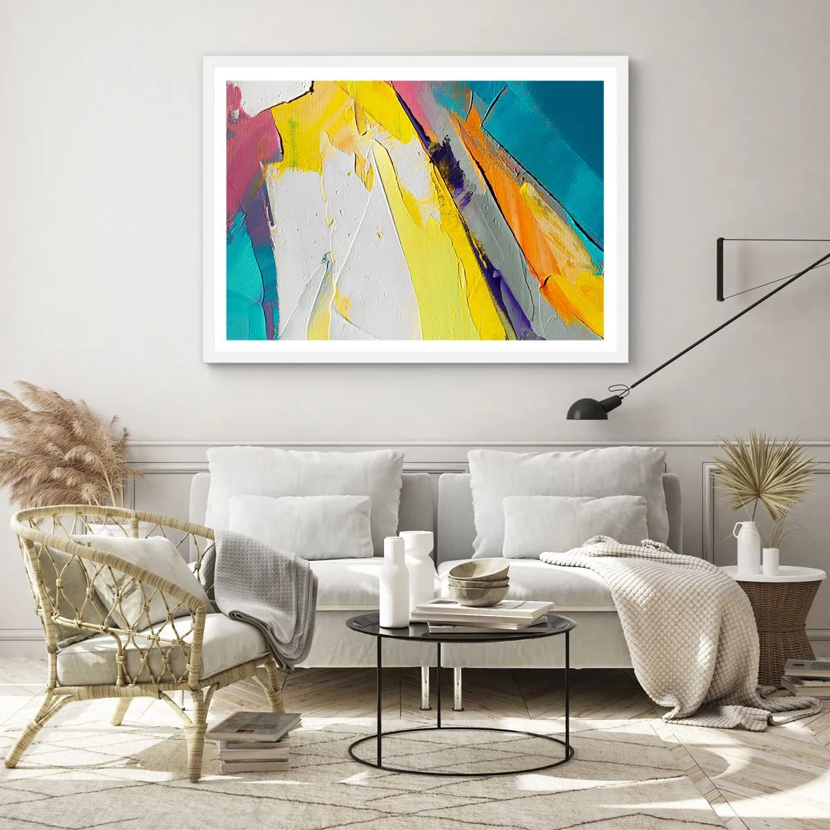 Affiche dans un cadre blanc - Poster - Anatomie du monde - 91x61 cm