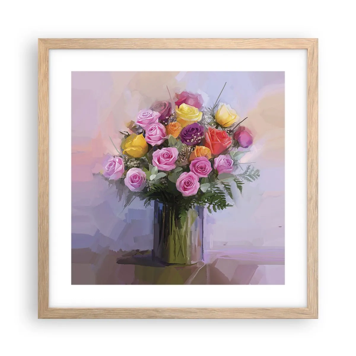 Affiche dans un chêne clair - Poster - Beauté conservée - 40x40 cm