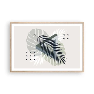 Affiche dans un chêne clair - Poster - Nature et géométrie - deux odres? - 91x61 cm