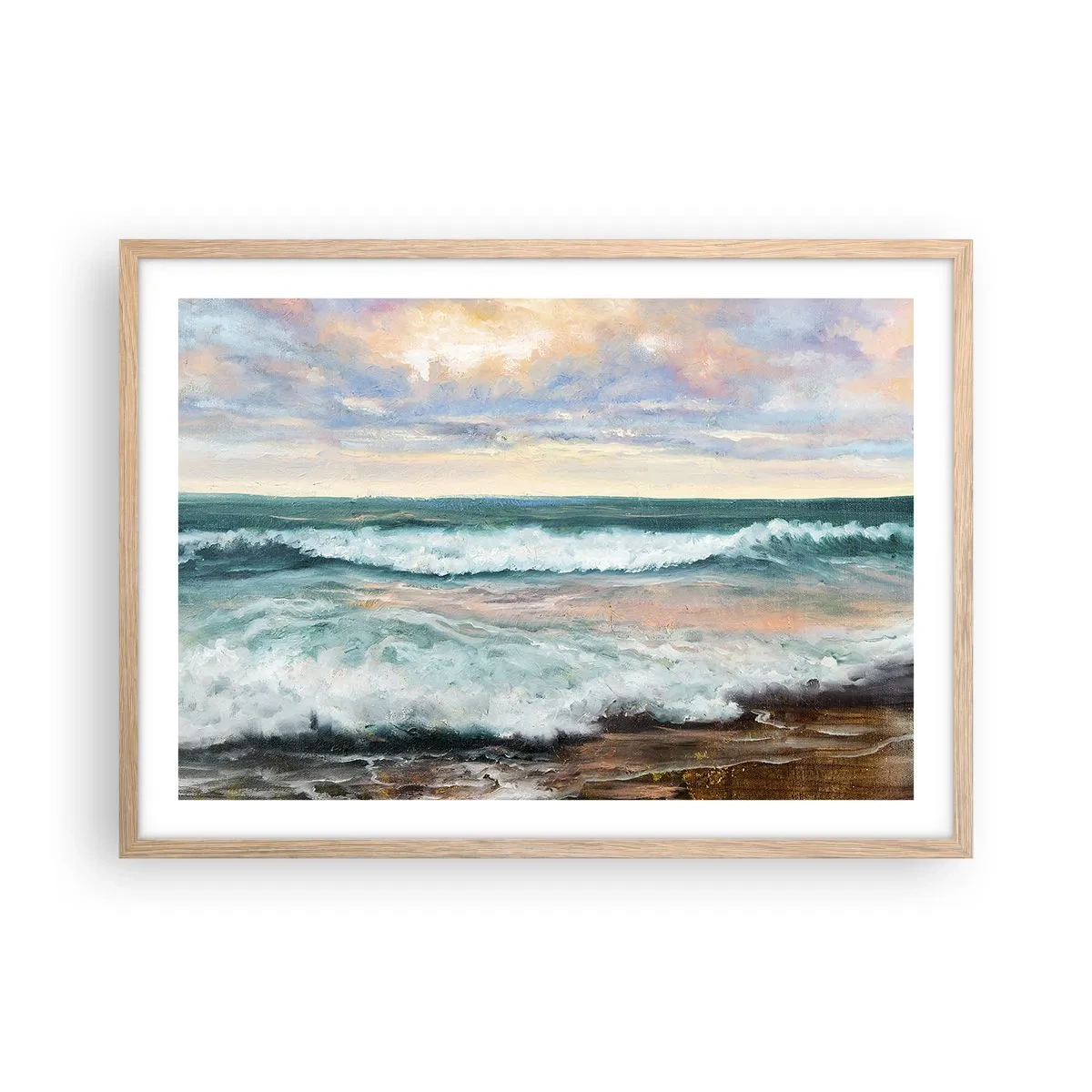 Affiche dans un chêne clair - Poster - Ici tu adouciras ton âme - 70x50 cm