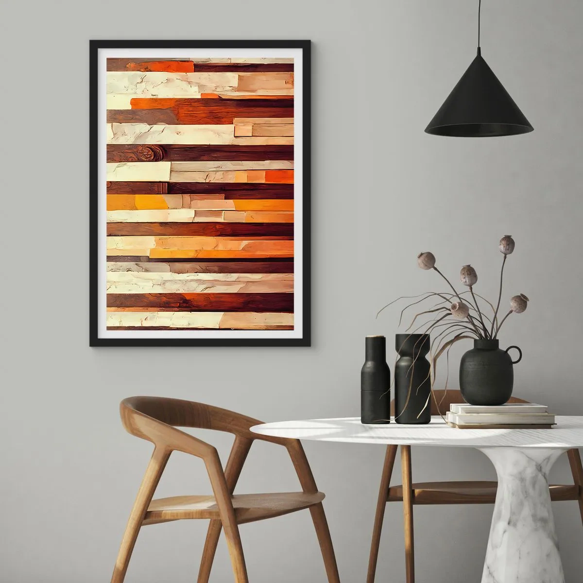 Affiche dans un cadre noir - Poster - Hymne des arbres forestiers - 61x91 cm