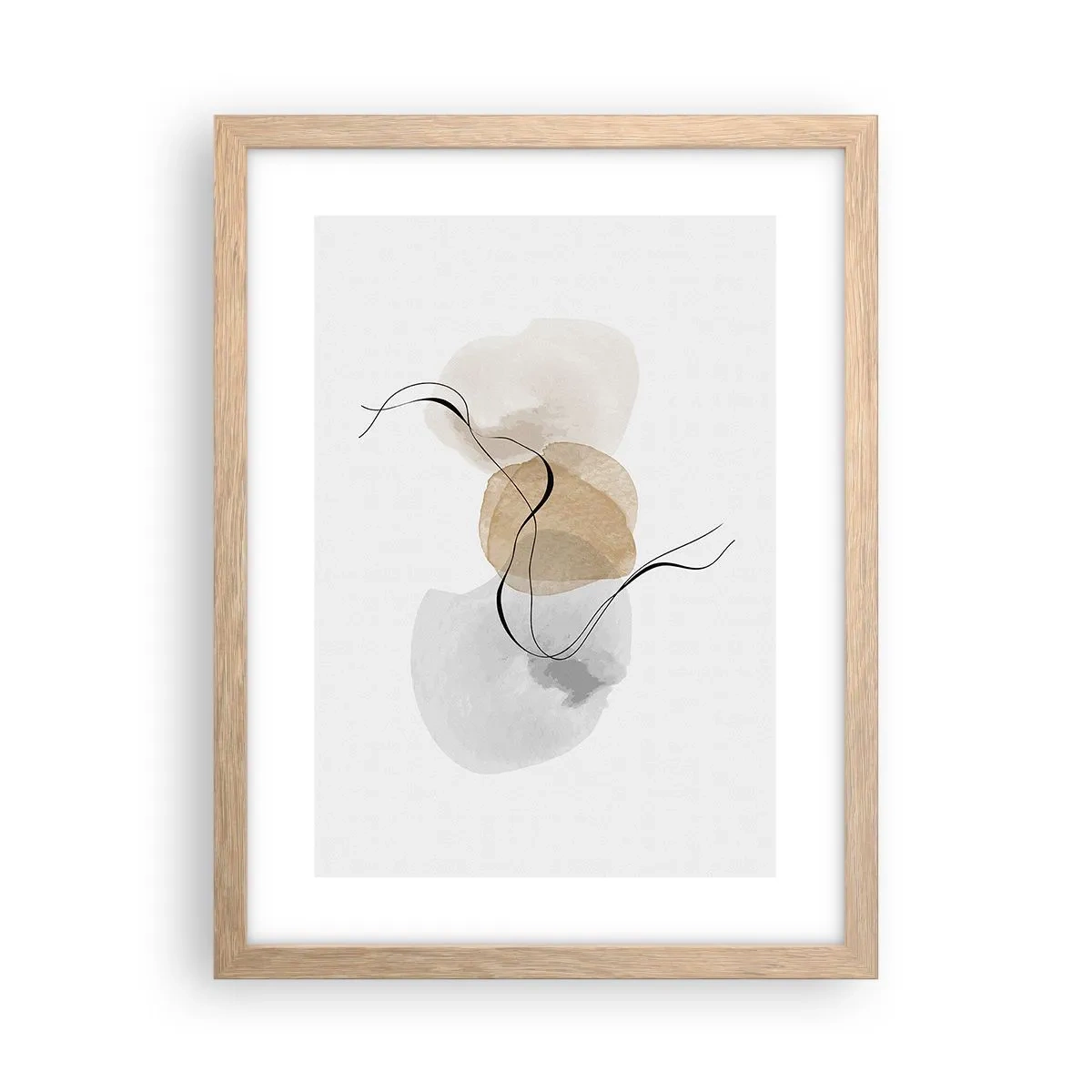 Affiche dans un chêne clair - Poster - Perles d'air - 30x40 cm