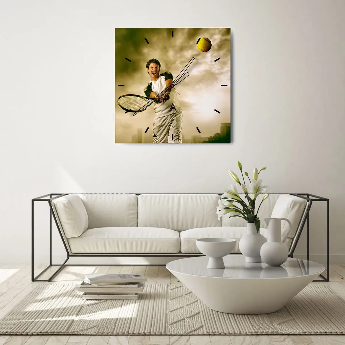 Horloge murale - Pendule murale - Énergie et joie - 40x40 cm