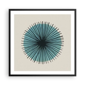 Affiche dans un cadre noir - Poster - Rayonnant dans l'azur - 60x60 cm