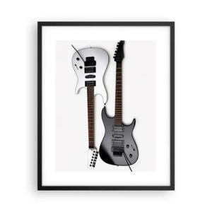 Affiche dans un cadre noir - Poster - Harmonie des formes - 40x50 cm