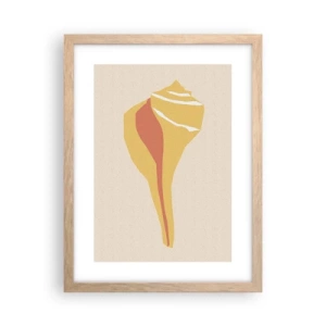 Affiche dans un chêne clair - Poster - Abstraction organique – croissance - 30x40 cm