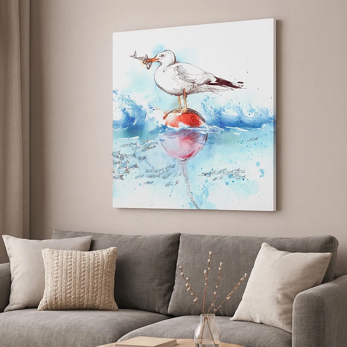 Impression sur toile - Image sur toile - Prise réussie - 30x30 cm