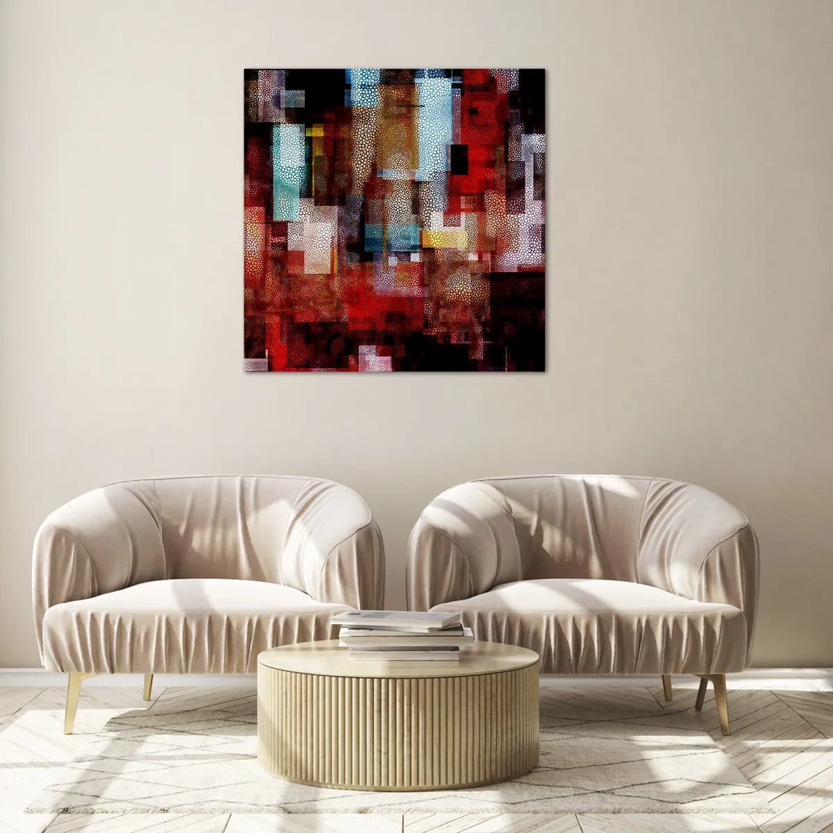 Impression sur verre - Image sur verre - Mélange de confusions - 60x60 cm