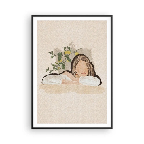 Affiche dans un cadre noir - Poster - La beauté du sud - 70x100 cm