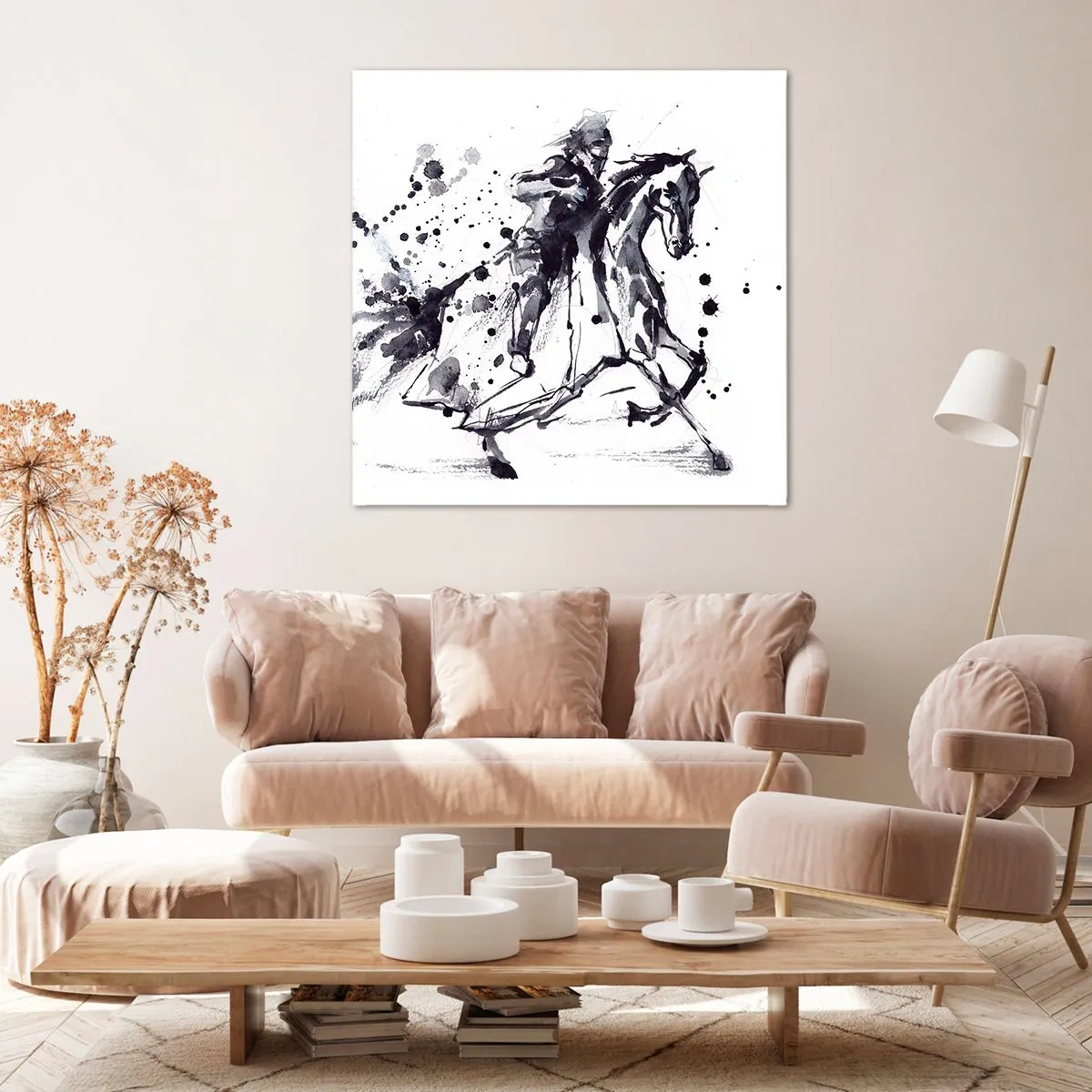 Impression sur toile - Image sur toile - Chevalier noir - 50x50 cm