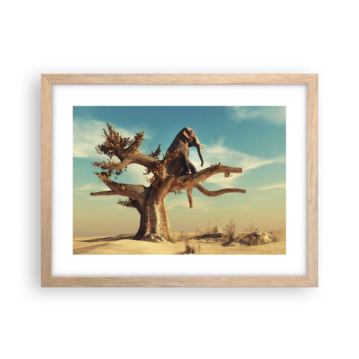 Affiche dans un chêne clair - Poster - Nouveau point de vue - 40x30 cm
