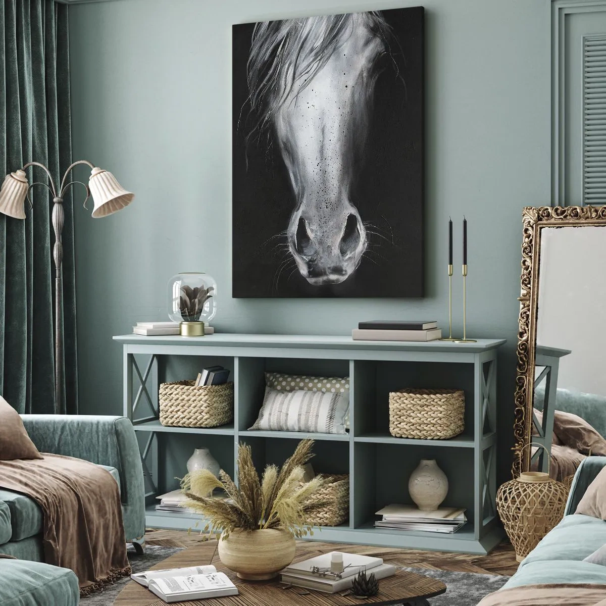 Impression sur toile - Image sur toile - Regard séduisant - 65x120 cm