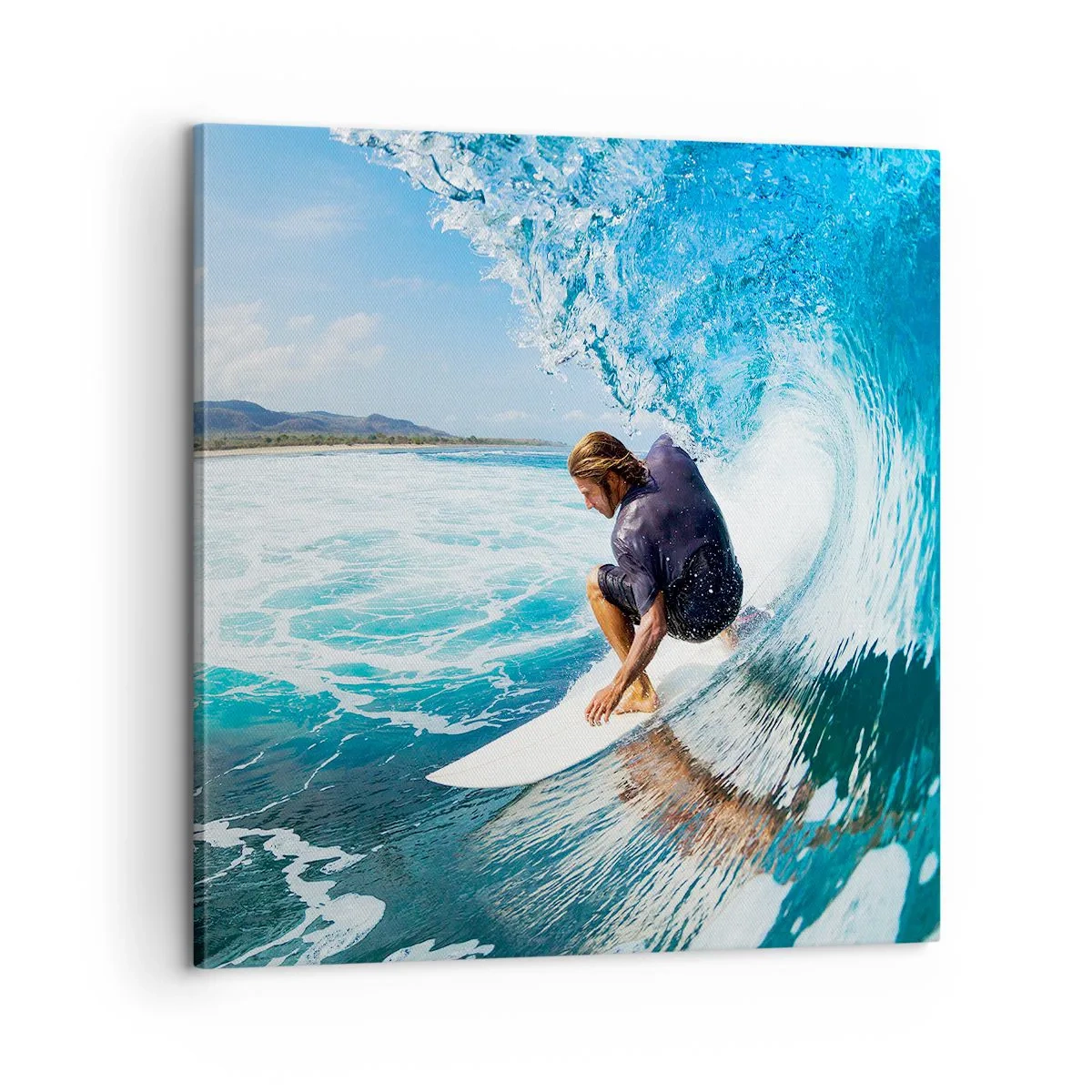 Impression sur toile - Image sur toile - Danse avec les vagues - 60x60 cm