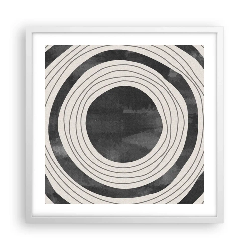 Affiche dans un cadre blanc - Poster - Droit au but - 50x50 cm