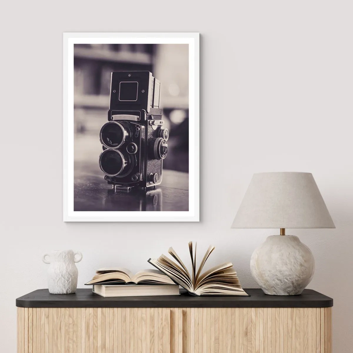 Affiche dans un cadre blanc - Poster - La magie de la photographie ancienne - 61x91 cm