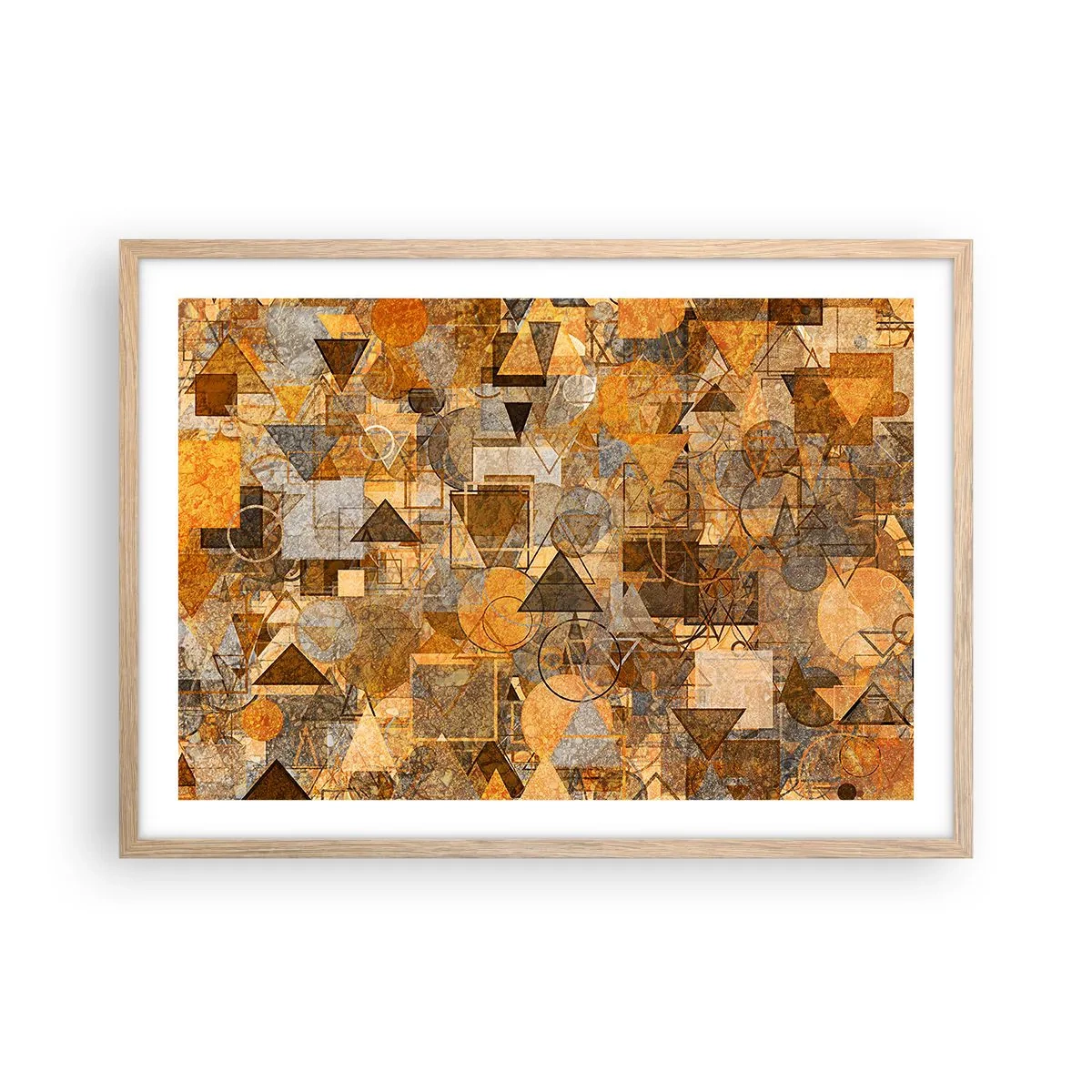 Affiche dans un chêne clair - Poster - Le monde en forme - 70x50 cm