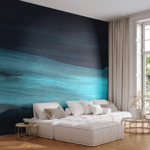 Papier peint sur mesure Premium Sand - Suivez le courant - Sombre, Morceau, Abstraction