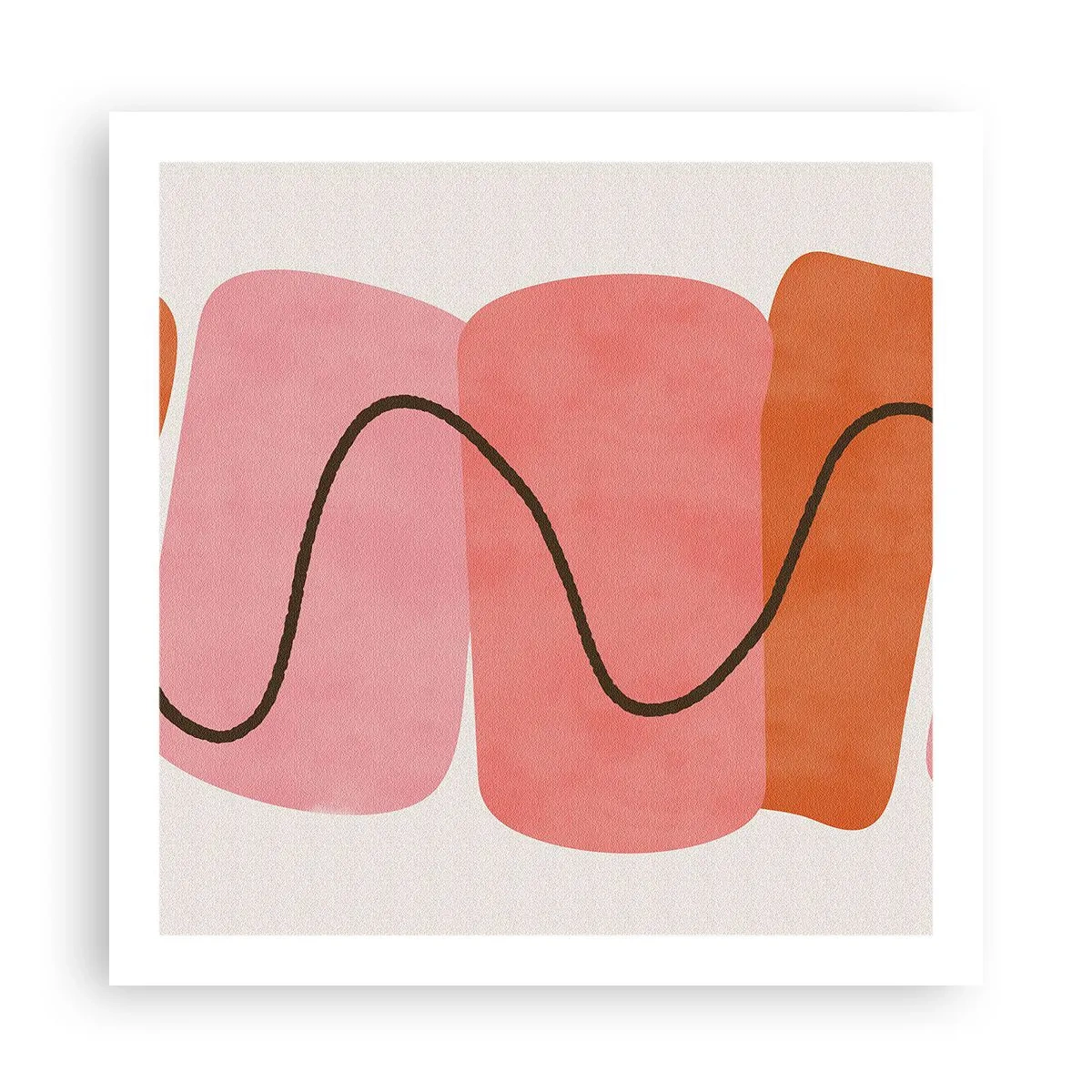 Affiche - Poster - mouvement doux des formes - 60x60 cm