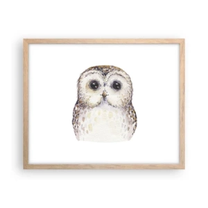 Affiche dans un chêne clair - Poster - Regarde-moi dans les yeux - 50x40 cm