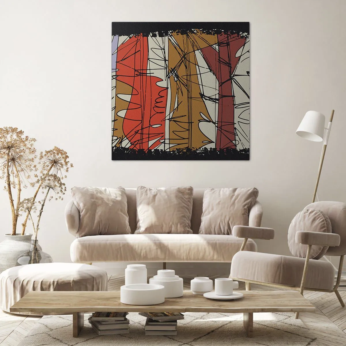 Impression sur toile - Image sur toile - Composition spontanée - 50x50 cm