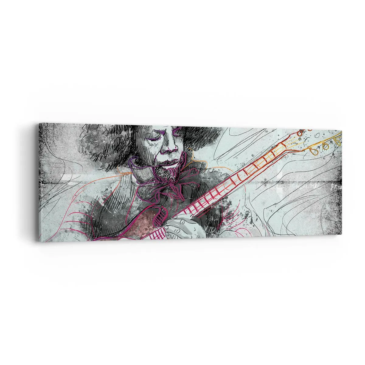 Impression sur toile - Image sur toile - Sur les vagues de la musique - 90x30 cm