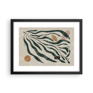 Affiche dans un cadre noir - Poster - Parmi la verdure - 40x30 cm