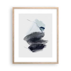 Affiche dans un chêne clair - Poster - Intensité et mouvement - 40x50 cm