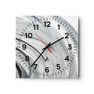Horloge murale - Pendule murale - Composition orbitale - 30x30 cm