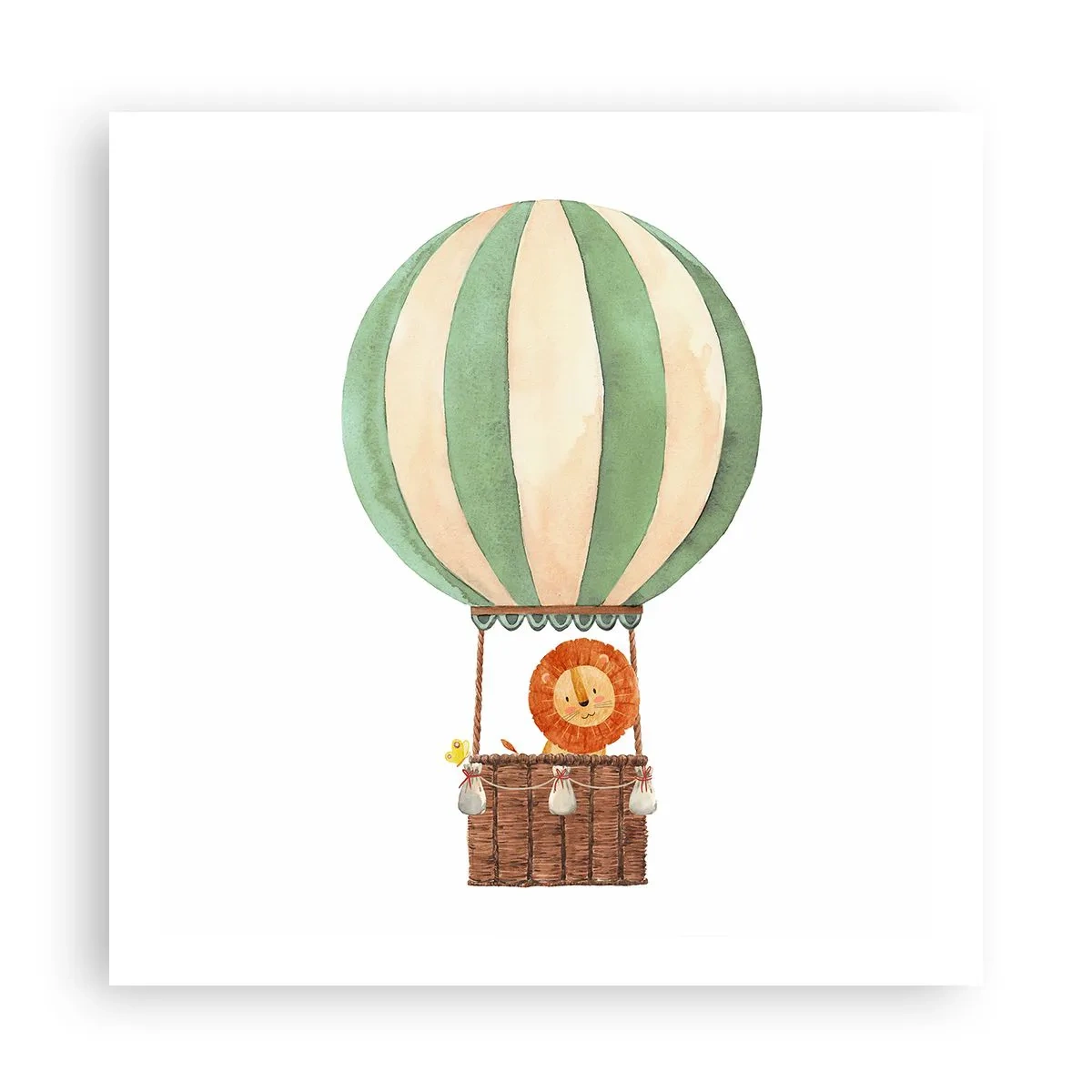 Affiche - Poster - Les voyages de Léon - 60x60 cm