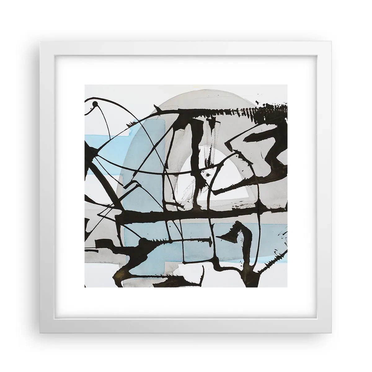 Affiche dans un cadre blanc - Poster - Bleu malgré tout - 30x30 cm