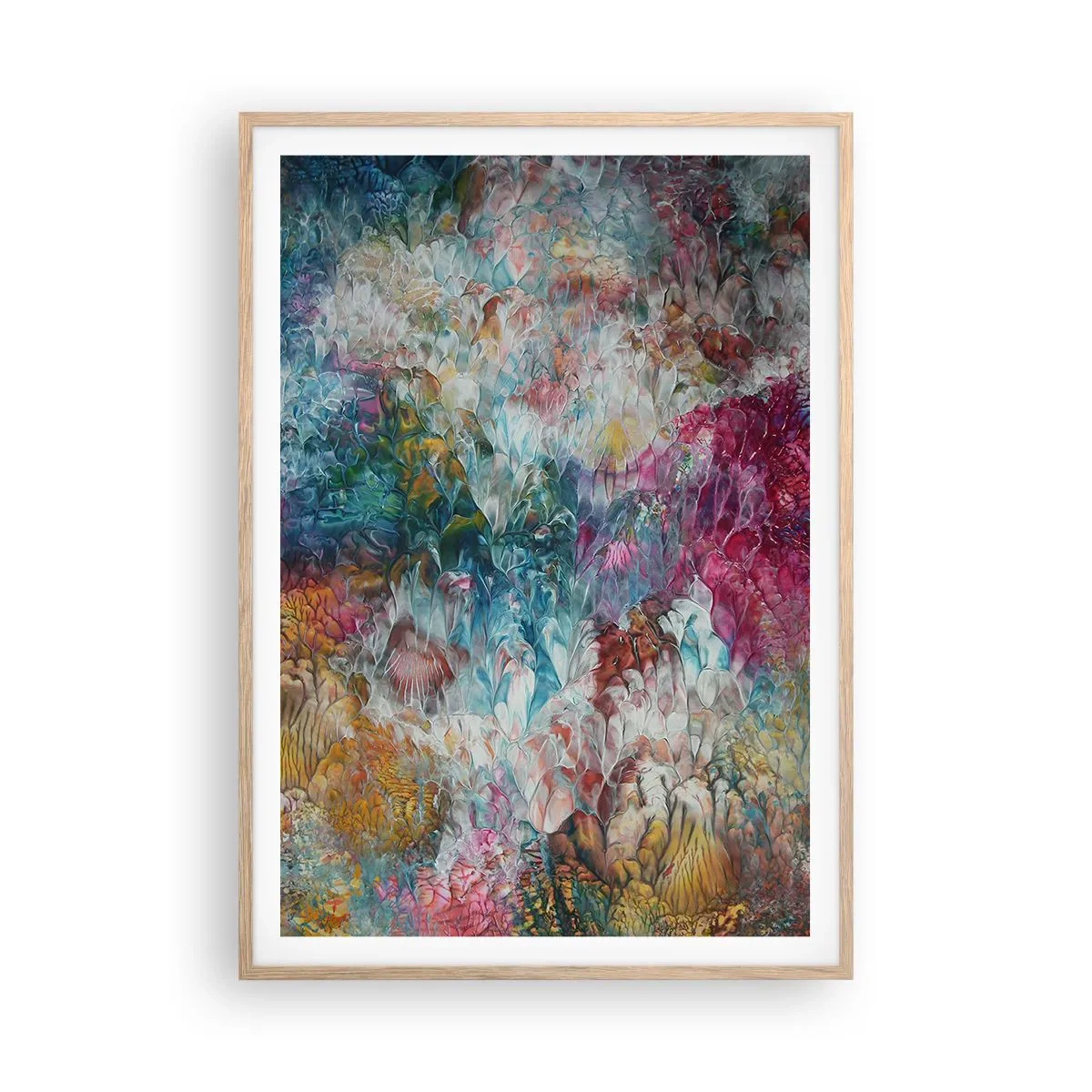 Affiche dans un chêne clair - Poster - En pleine floraison - 70x100 cm