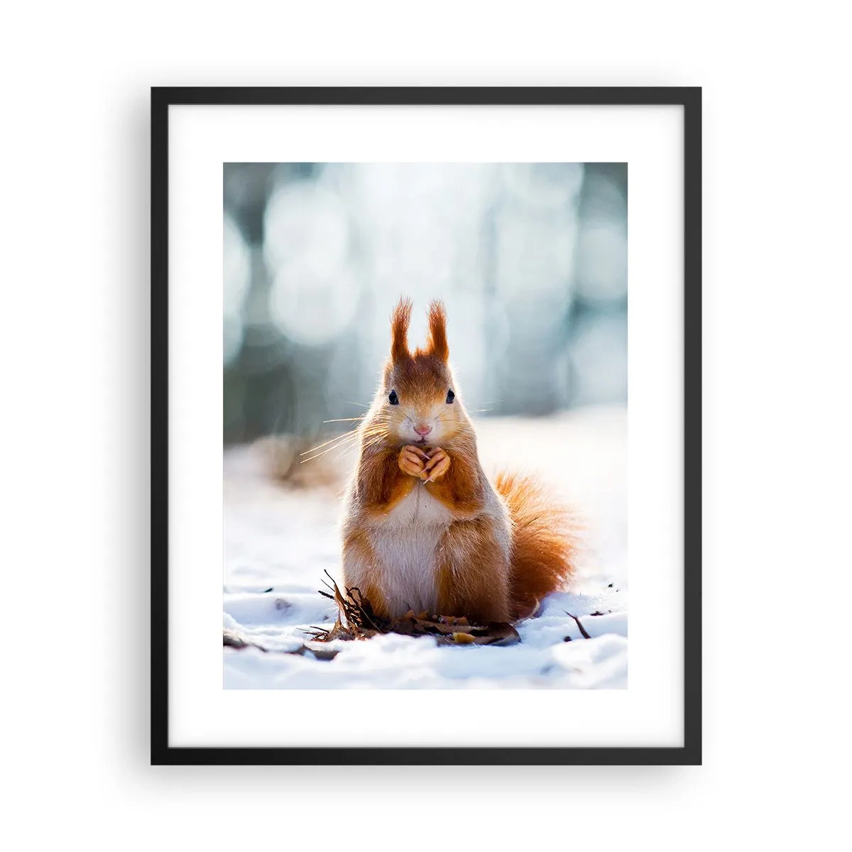 Affiche dans un cadre noir - Poster - Qu'est ce que tu regardes comme ça? - 40x50 cm