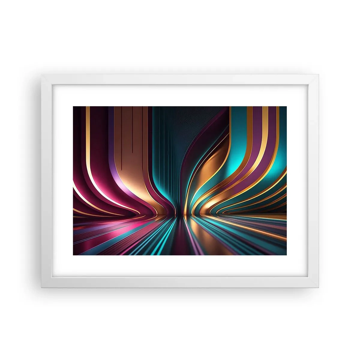 Affiche dans un cadre blanc - Poster - Architektura światła - 40x30 cm