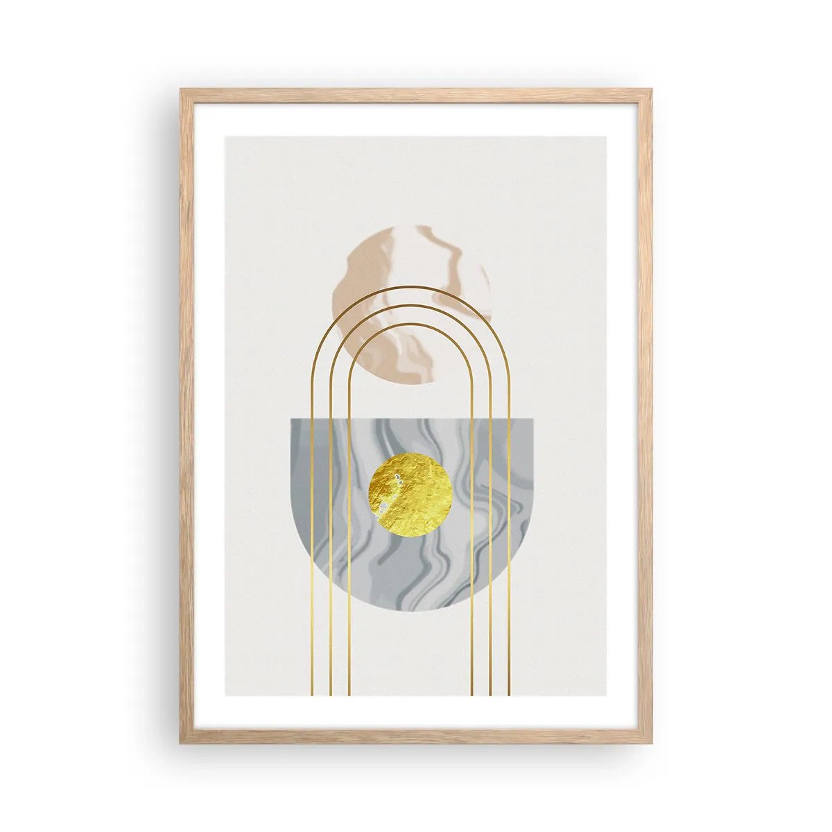 Affiche dans un chêne clair - Poster - Clareté et brillance - 50x70 cm