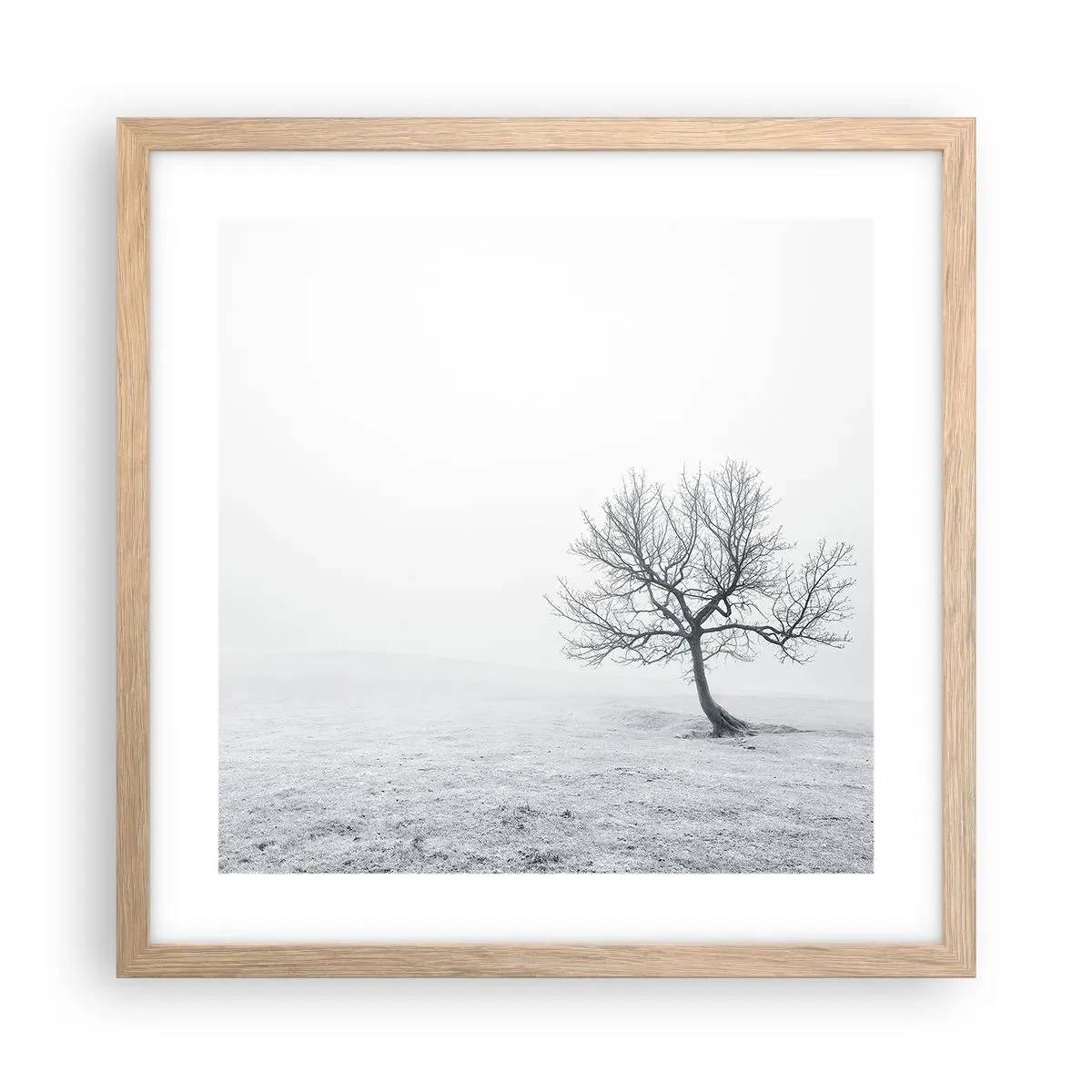 Affiche dans un chêne clair - Poster - Contre le néant - 40x40 cm