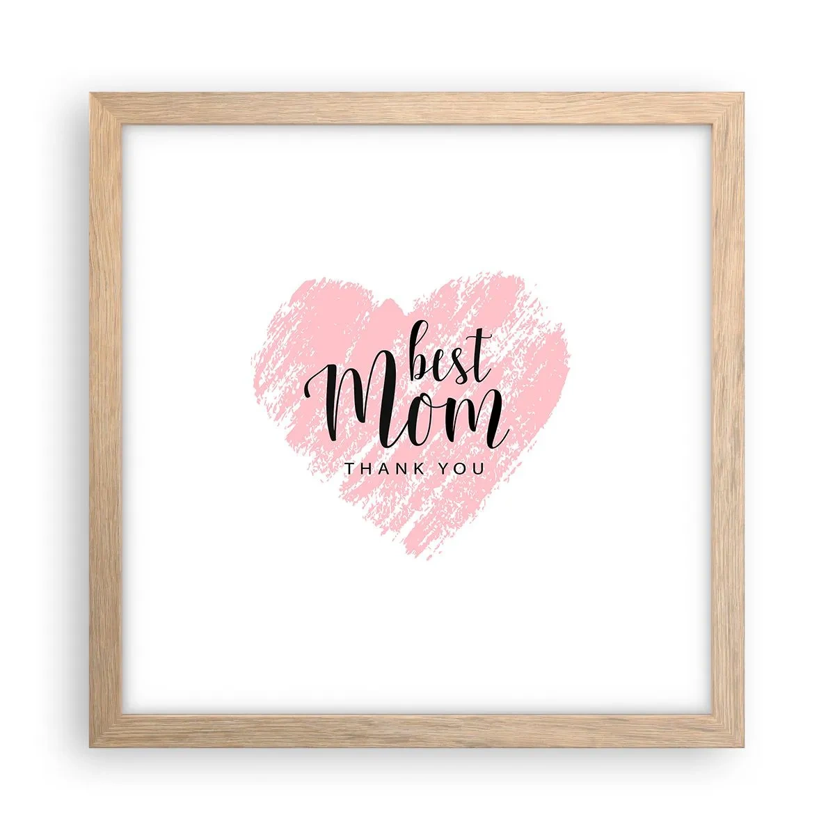 Affiche dans un chêne clair - Poster - Toujours au bon moment - 30x30 cm