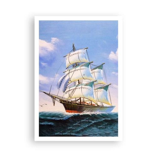 Affiche - Poster - Fièrement avec le vent - 70x100 cm