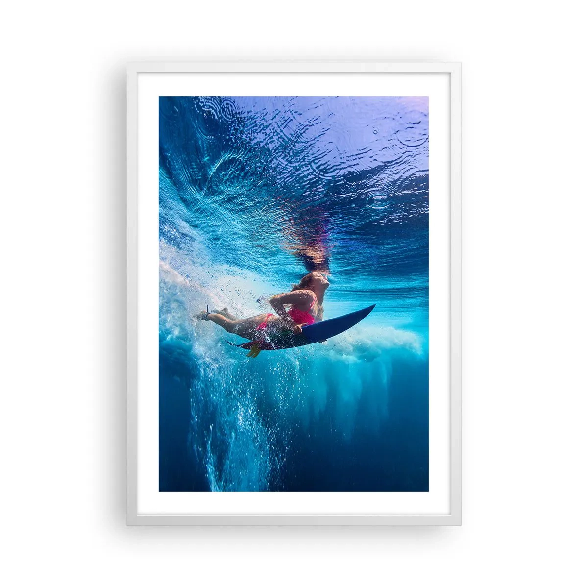 Affiche dans un cadre blanc - Poster - Joie profonde - 50x70 cm