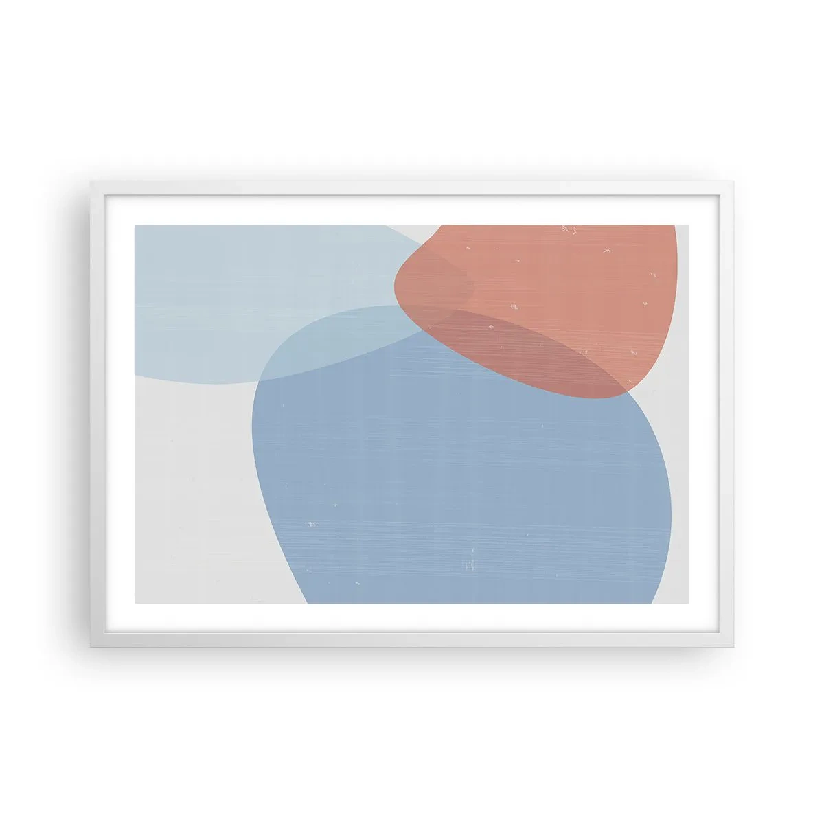 Affiche dans un cadre blanc - Poster - Relations pastel - 70x50 cm