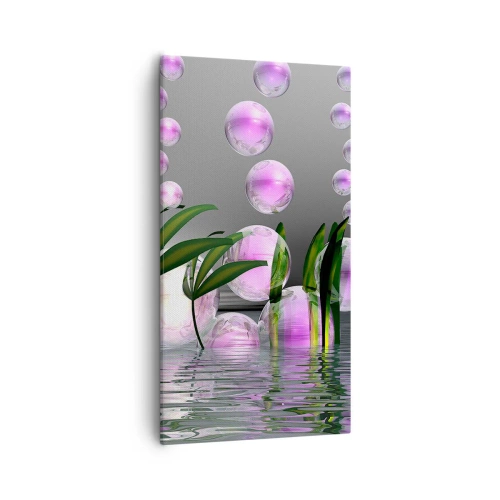 Impression sur toile - Image sur toile - Une composition réfléchissante de légèreté et de vie - 55x100 cm