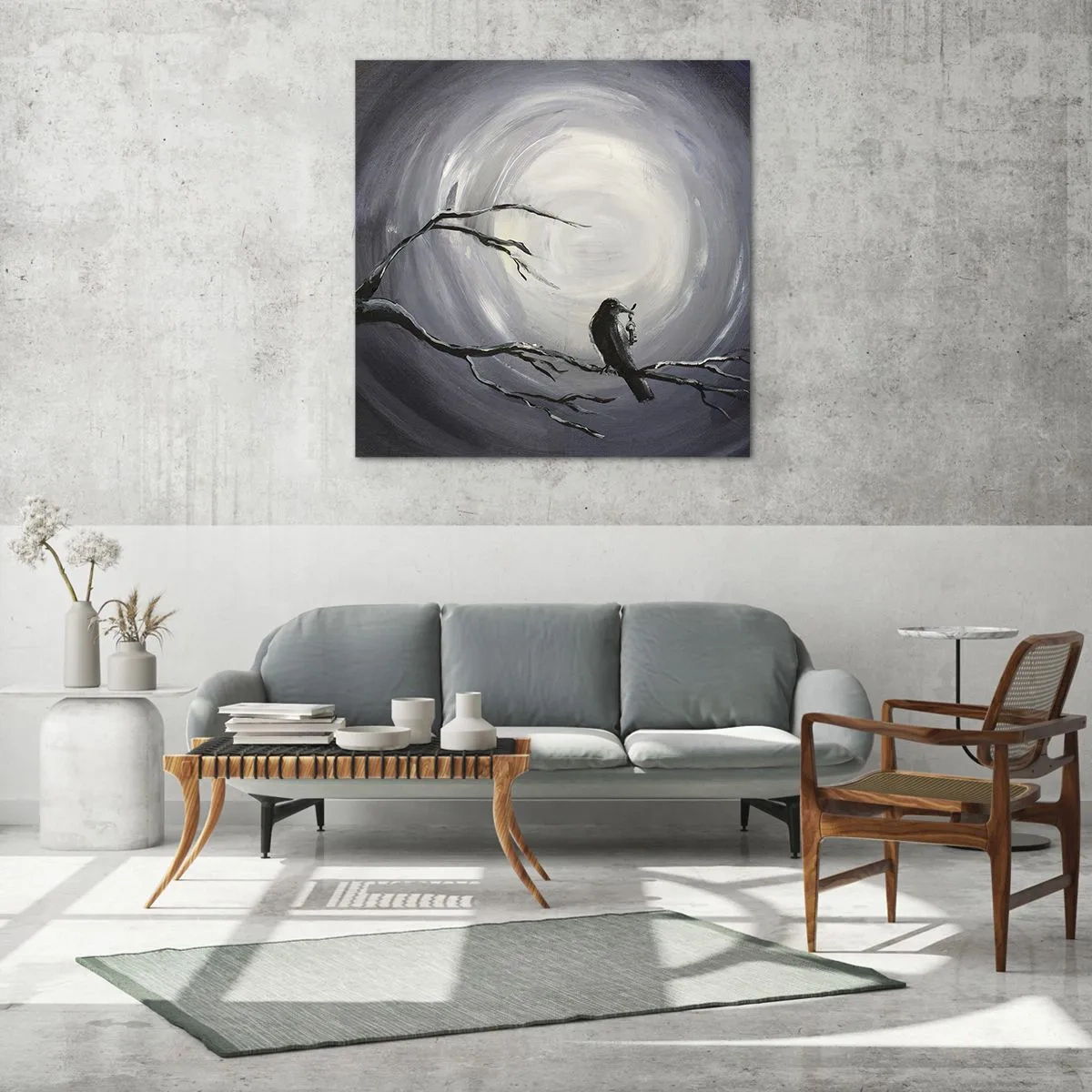 Impression sur verre - Image sur verre - La clé du mystère de la nuit - 50x50 cm