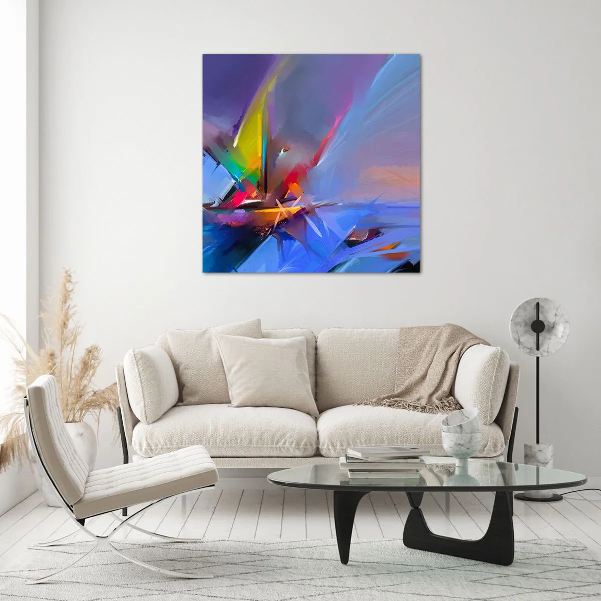 Impression sur verre - Image sur verre - Hélices comme un oiseau - 70x70 cm