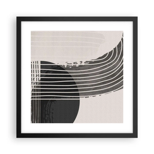 Affiche dans un cadre noir - Poster - Aller et retour - 40x40 cm