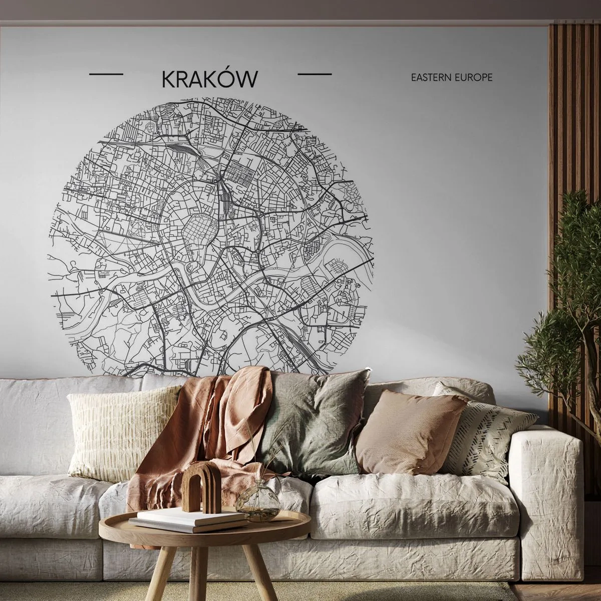 Papier Peint Photo Standard Eco - Anatomie de Cracovie - Carte, Cracovie, Pologne - 300x210 cm